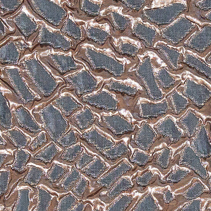 Metallic Rose Gold and Gunmetal Abstract Luxury Brocade