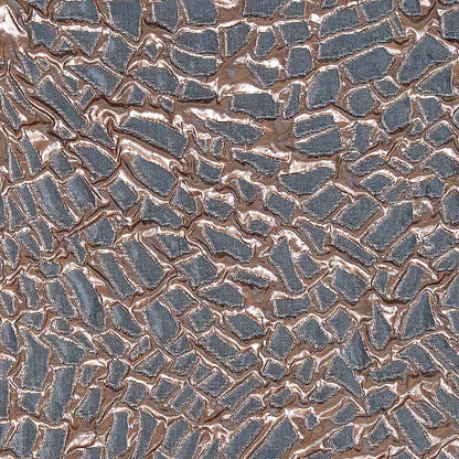 Metallic Rose Gold and Gunmetal Abstract Luxury Brocade