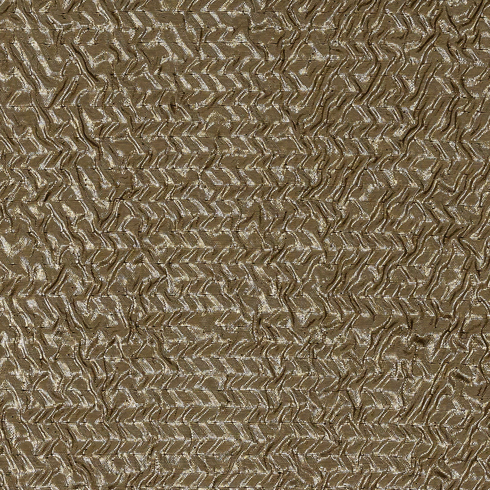 Capella Metallic Gold Wavy Luxury Brocade