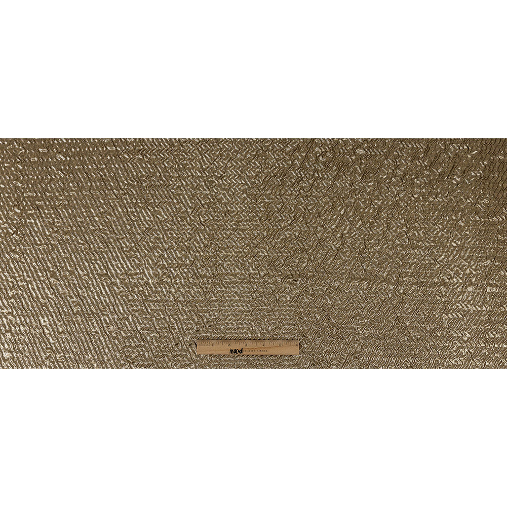 Capella Metallic Gold Wavy Luxury Brocade