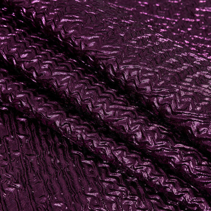 Capella Metallic Sparkling Fuchsia Wavy Luxury Brocade