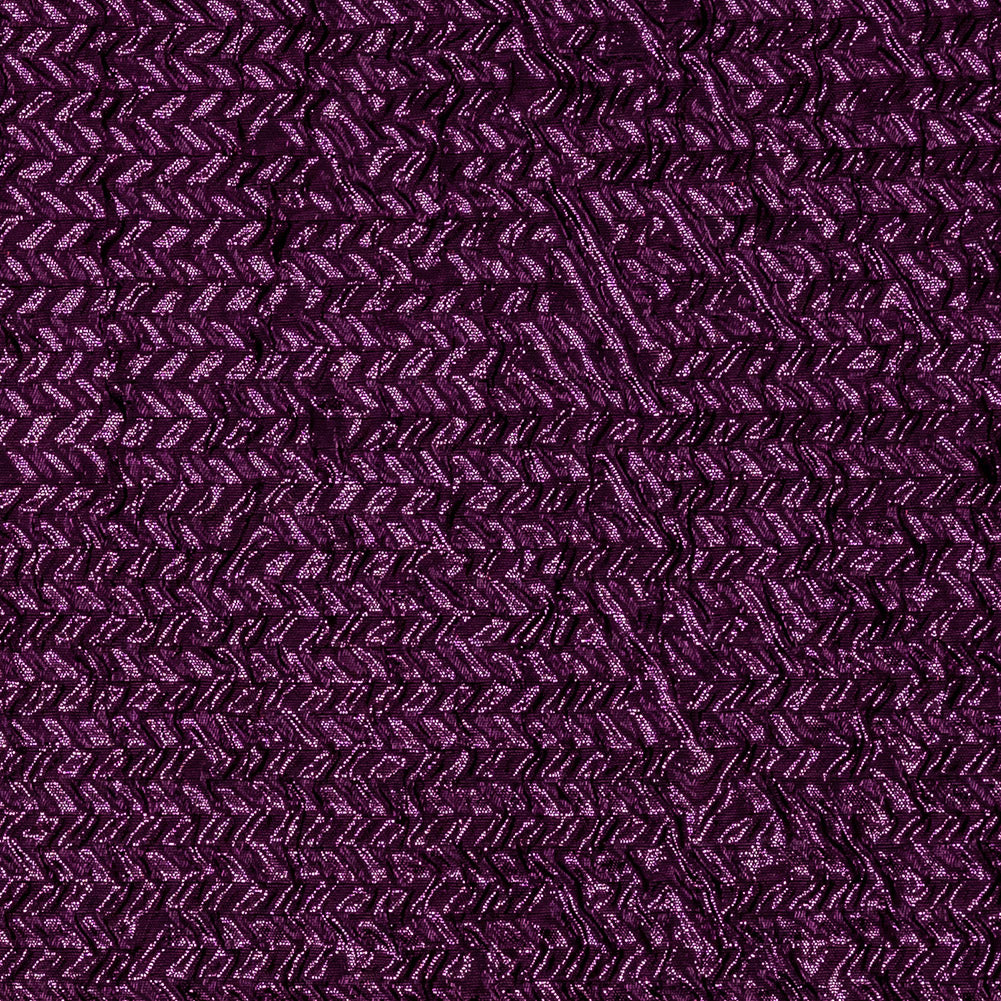 Capella Metallic Sparkling Fuchsia Wavy Luxury Brocade - Detail