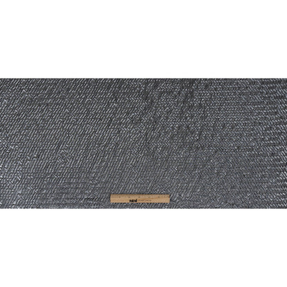 Capella Metallic Gunmetal Wavy Luxury Brocade Folded