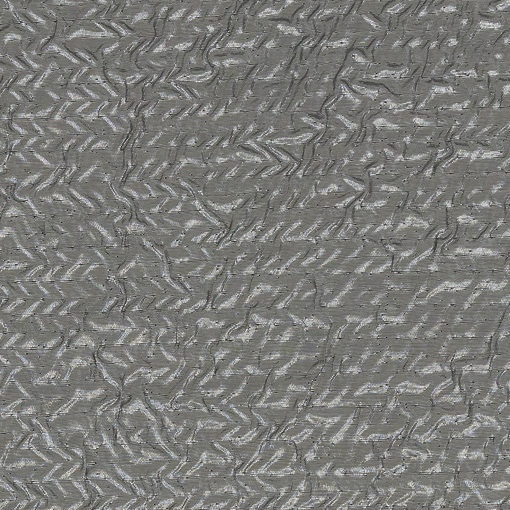 Brocado de lujo ondulado plateado metálico Capella