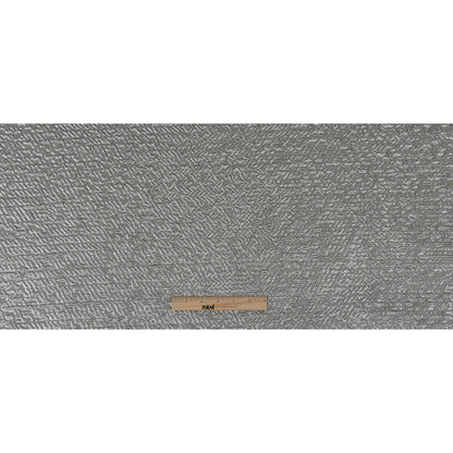 Capella Metallic Silver Wavy Luxury Brocade Folded