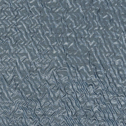 Brocado de lujo ondulado azul cielo metálico Capella