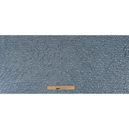 Brocado de lujo ondulado azul cielo metálico Capella