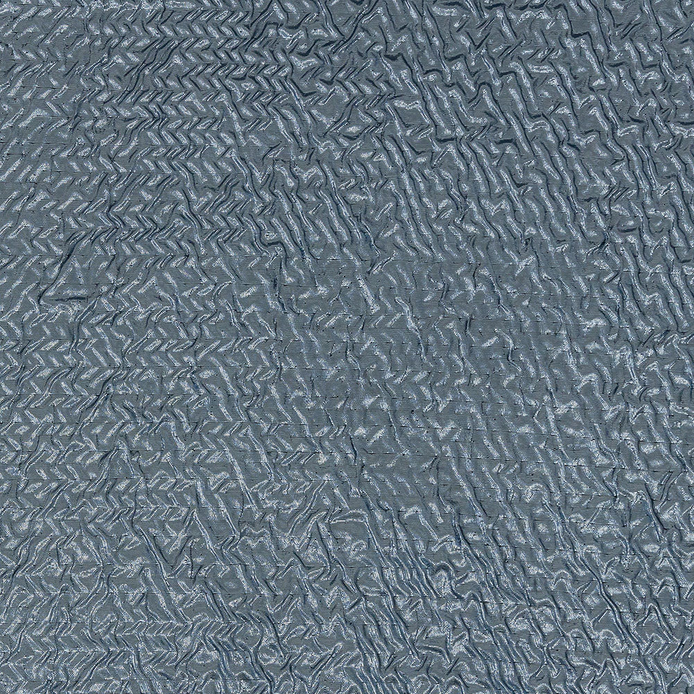 Capella Metallic Sky Blue Wavy Luxury Brocade