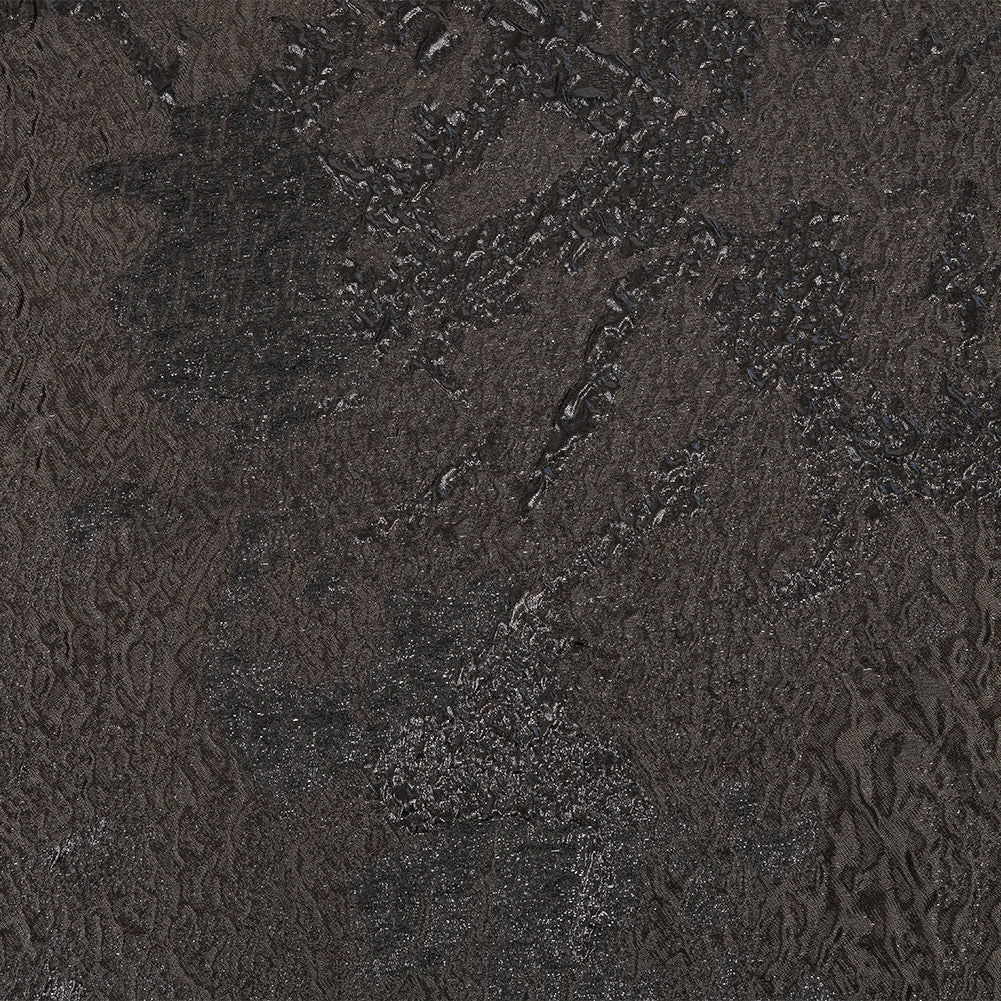 Metallic Black Abstract Luxury Brocade