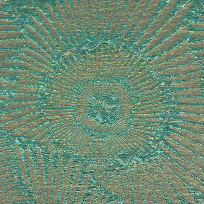Metallic Iridescent Turquoise, Yellow and Pink Abstract Luxury Brocade
