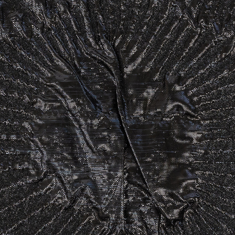 Metallic Black Abstract Luxury Brocade