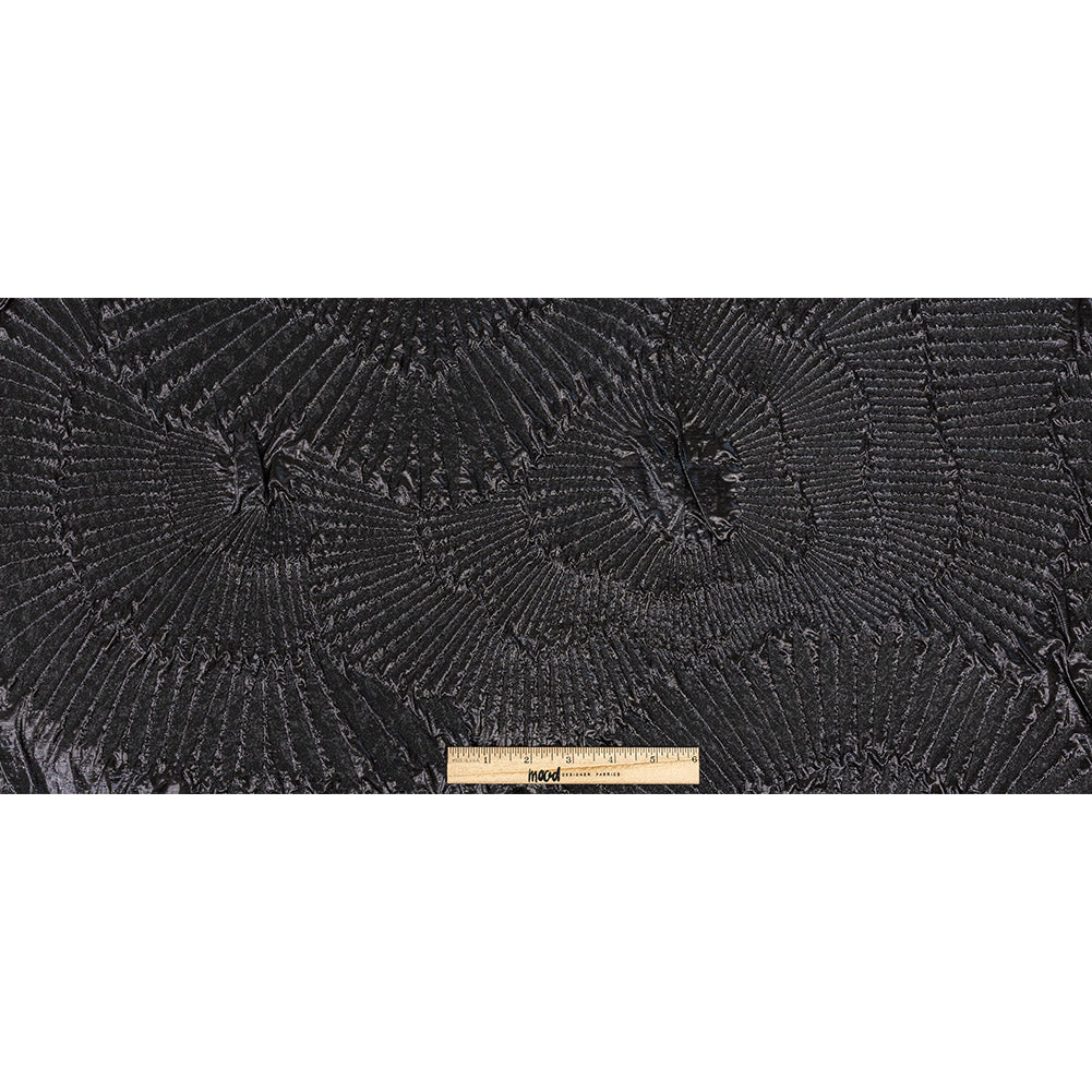 Metallic Black Abstract Luxury Brocade