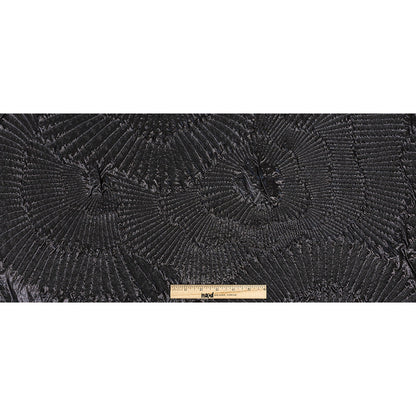Metallic Black Abstract Luxury Brocade