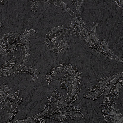 Metallic Black Scrolls Luxury Brocade