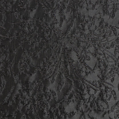 Metallic Black Floral Silhouettes Luxury Brocade