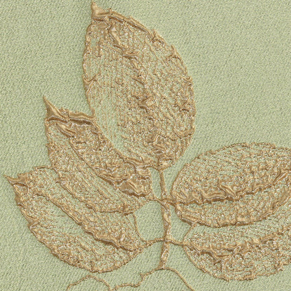 Metallic Gold and Pea Green Floral Luxury Brocade