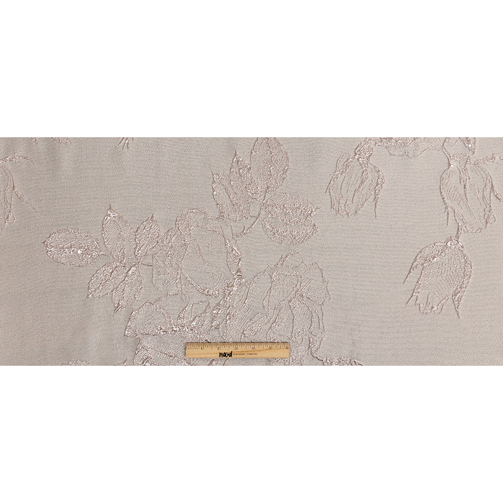 Metallic Dusty Rose Floral Luxury Brocade