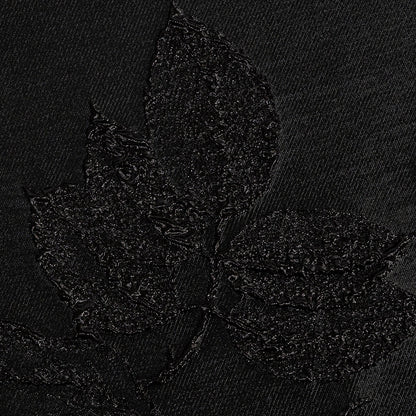 Metallic Black Floral Luxury Brocade Full