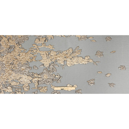 Metallic Gold and Black Abstract Luxury Burnout Brocade