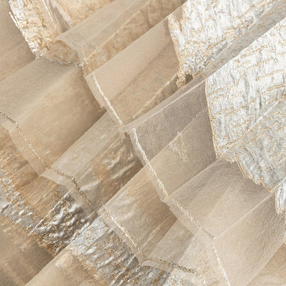 Mood Exclusive Metallic Gold and Silver Pleated Skirt