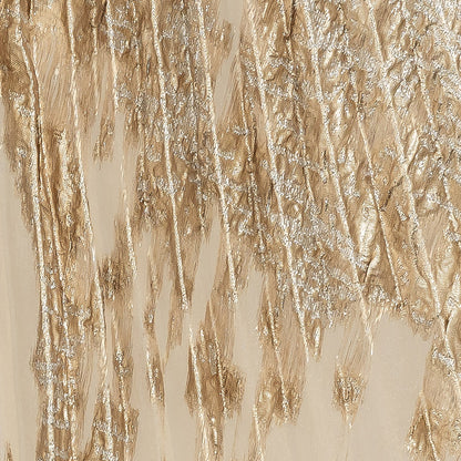 Mood Exclusive Metallic Gold and Silver Pleated Skirt