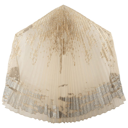 Mood Exclusive Metallic Gold and Silver Pleated Skirt