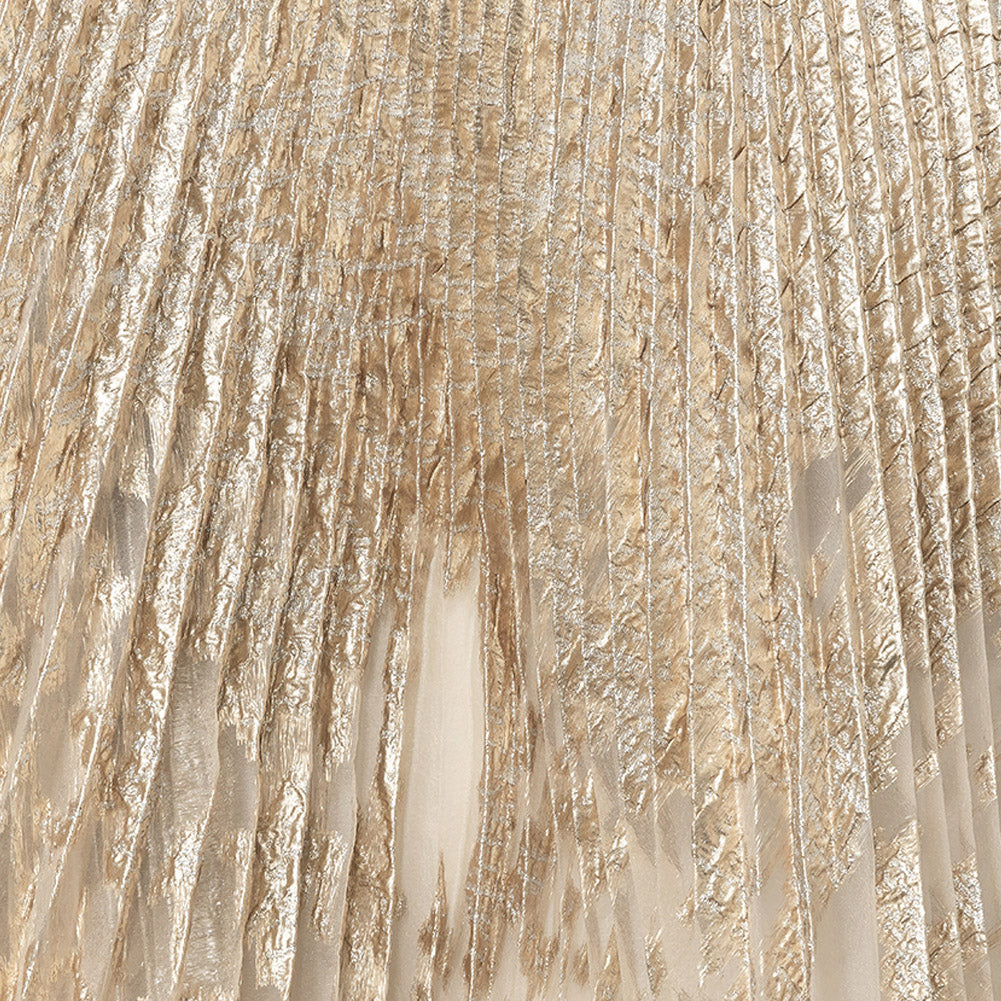 Mood Exclusive Metallic Gold and Silver Pleated Skirt
