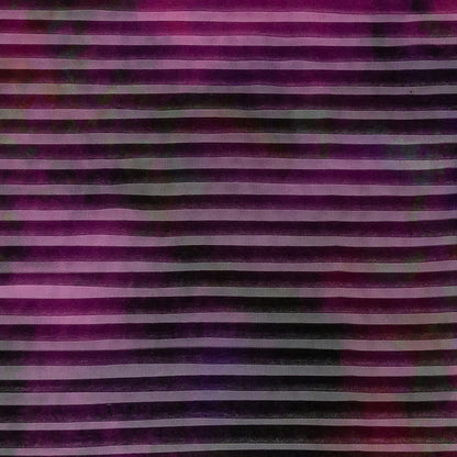 Accordion Pleated Organdy - Vivid Viola and Black Abstract