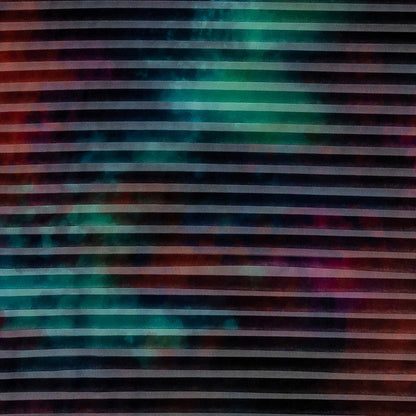 Accordion Pleated Organdy - Red, Green and Blue Abstract