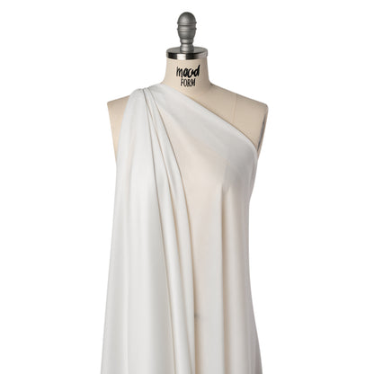 Polyester Pongee Knit Lining - White - Luca Collection Drape