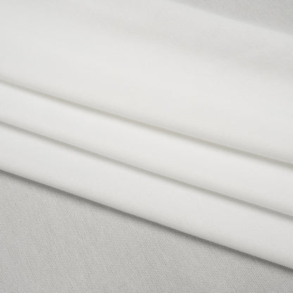 Polyester Pongee Knit Lining - White - Luca Collection Folded