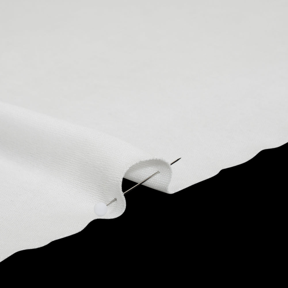 Polyester Pongee Knit Lining - White - Luca Collection Detail