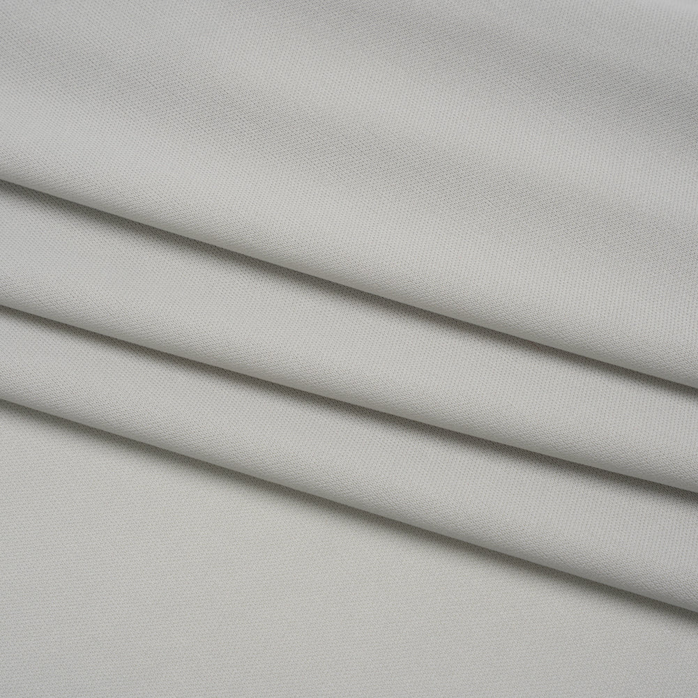 Polyester Pongee Knit Lining - Light Gray - Luca Collection Folded