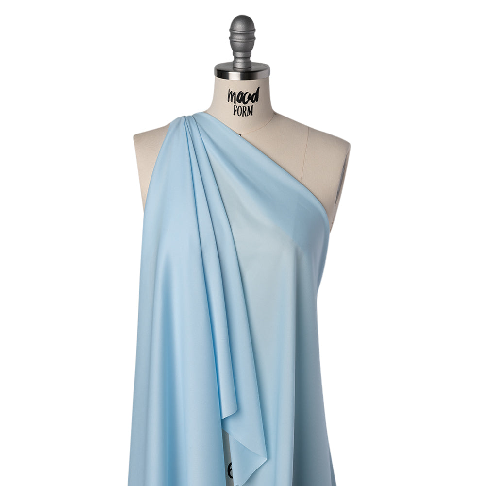 Polyester Pongee Knit Lining - Sky Blue - Luca Collection Drape
