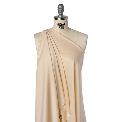 Polyester Pongee Knit Lining - Light Beige - Luca Collection Drape