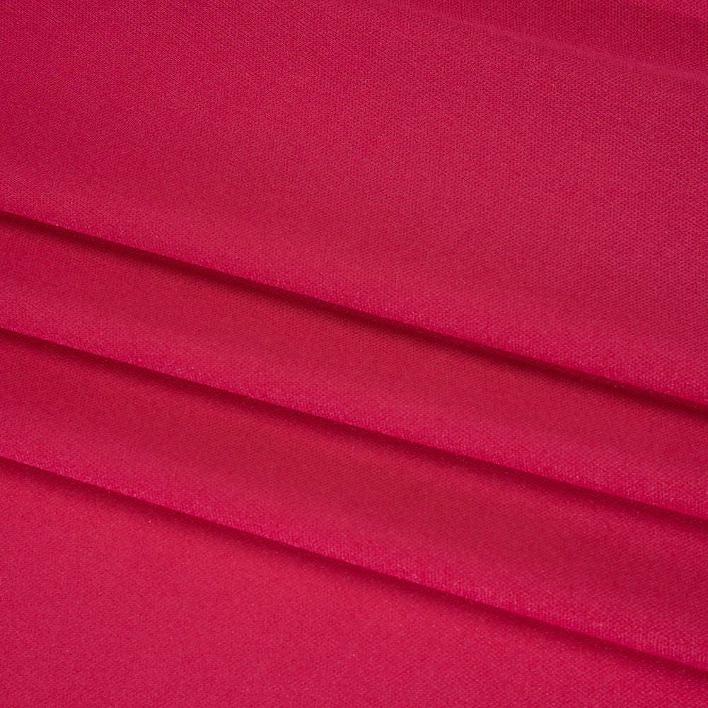 Polyester Pongee Knit Lining - Fuchsia - Luca Collection Folded