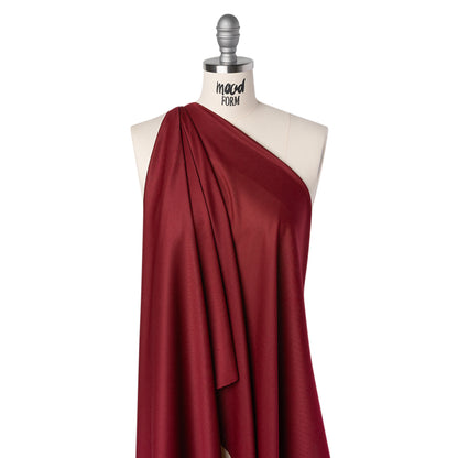 Polyester Pongee Knit Lining - Burgundy - Luca Collection Drape