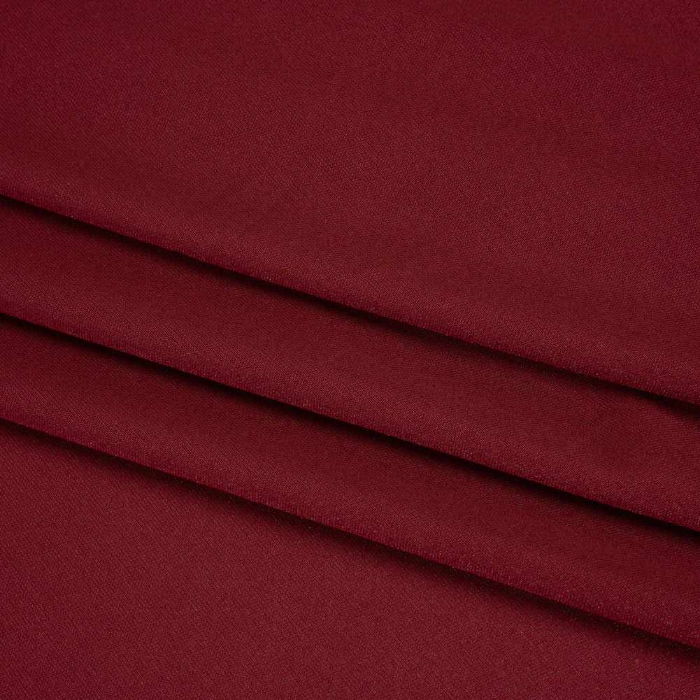 Polyester Pongee Knit Lining - Burgundy - Luca Collection Folded