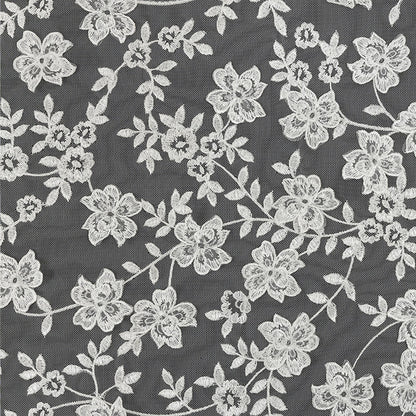 Angelo White Floral Embroidered Lace