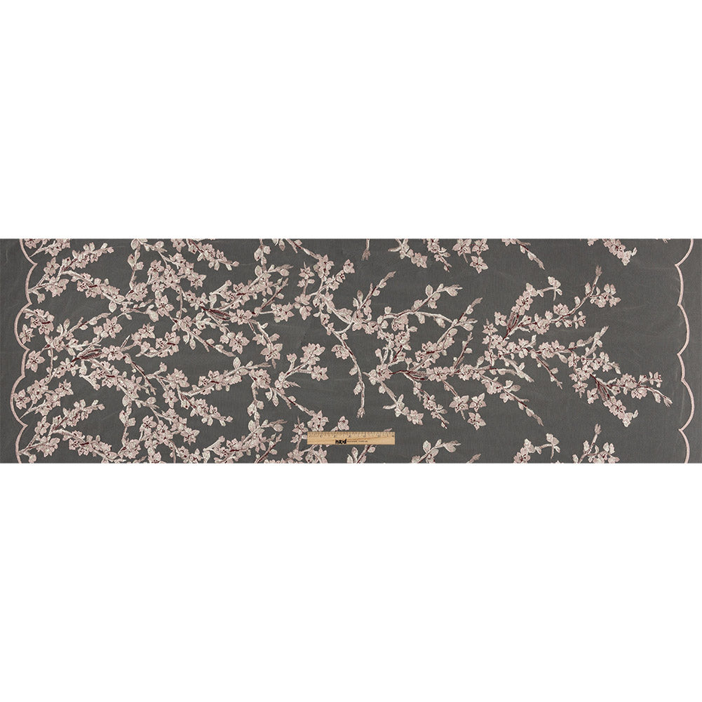 Angelino Pink Floral Embroidered Lace - Full