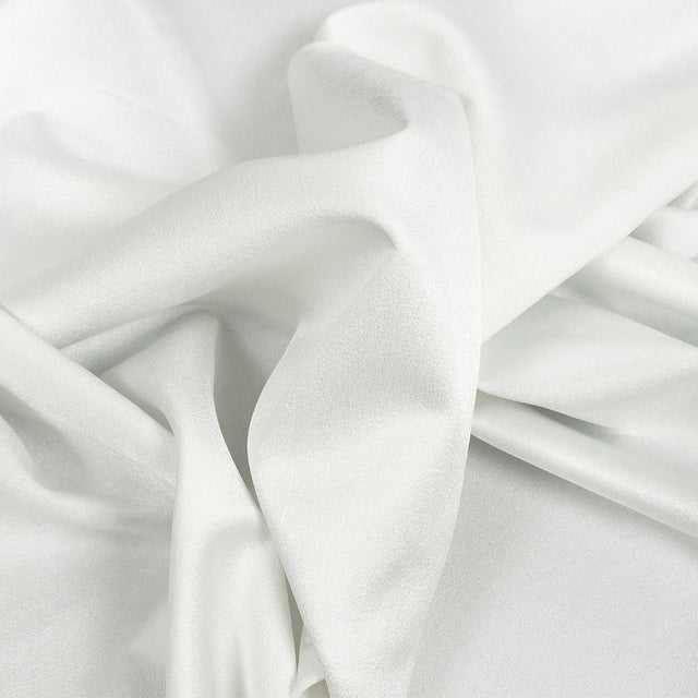 Lux Polyester Crepe Back Satin - White - Isla Collection