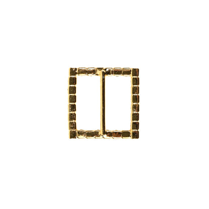 Swarovski Crystal and Gold Square Rhinestone Slider - 1.375" Detail