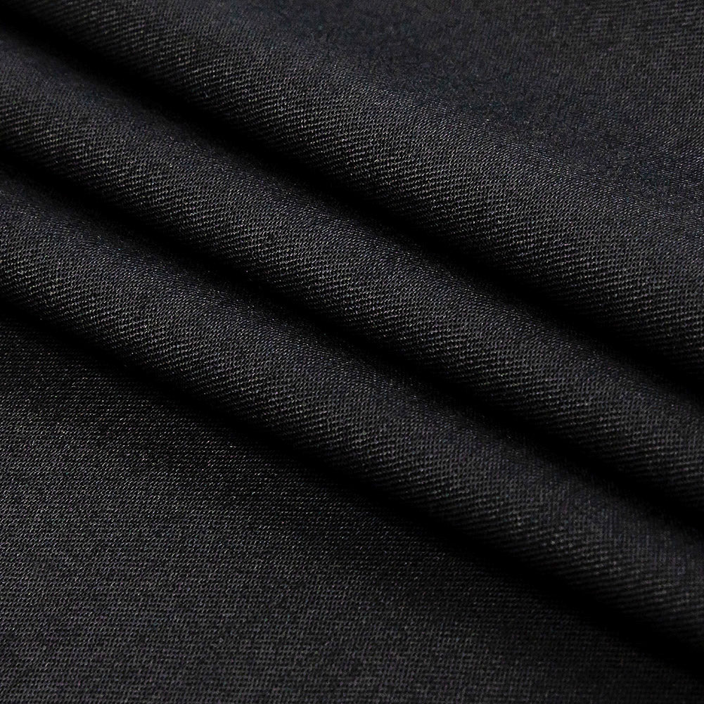Super 120 Monostretch Wool Suiting - Black