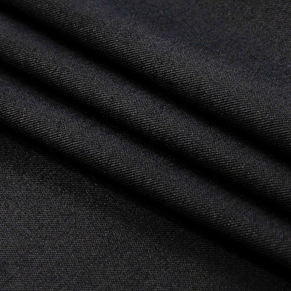 Super 120 Monostretch Wool Suiting - Black