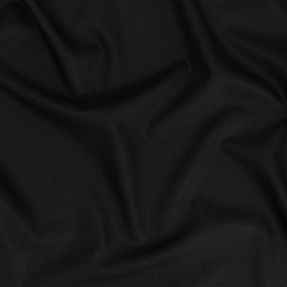 Super 120 Monostretch Wool Suiting - Black