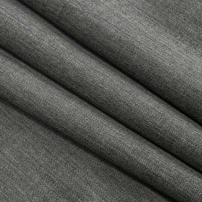 Super 120 Light Heathered Gray Gabardine Wool Suiting