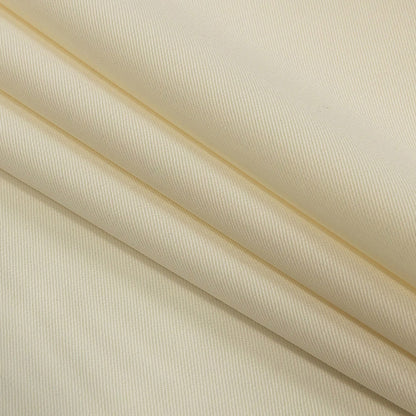 Super 120 Winter White Gabardine Wool Suiting