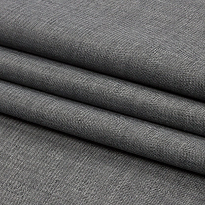 Heathered Gray Tropical Wool Blend Suiting Folded