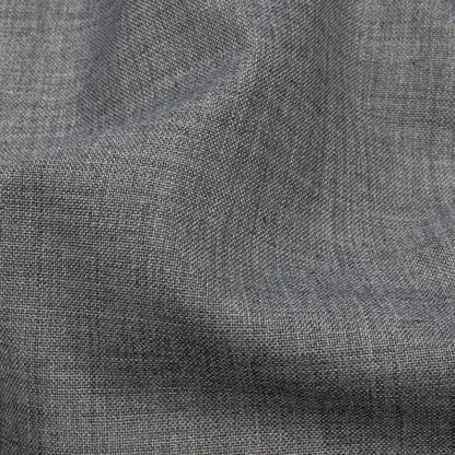 Heathered Gray Tropical Wool Blend Suiting Detail