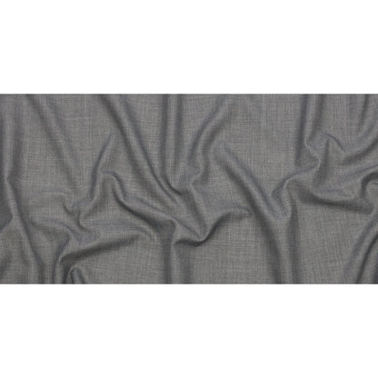 Heathered Gray Tropical Wool Blend Suiting Full